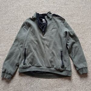 Tehama Men's 1/4 Zip Knit Golf Pullover Sweater Gray Black Solid Size L